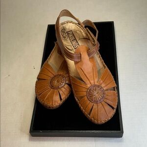 Pikolinos Puerto Vallarta natural good beautiful leather sandals sz 9.5 40